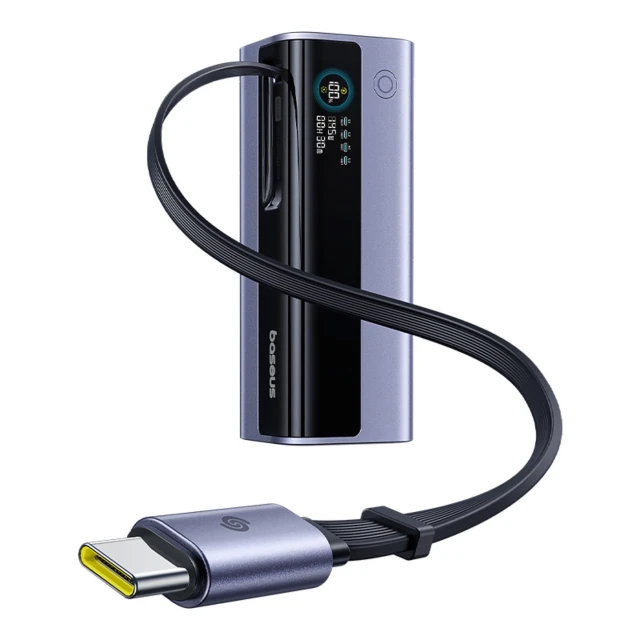 Powerbank Baseus EnerGeek GR11 20000mAh 145W зі звивним кабелем сірий (E0027B01)