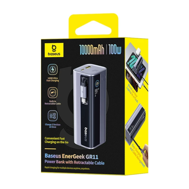 Powerbank Baseus EnerGeek GR11 10000mAh 100W Gray (E0027A01)