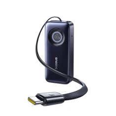 Powerbank Baseus EnerCore CR11 20000mAh 67W зі згортаємим кабелем USB-C Black (6932172691929)