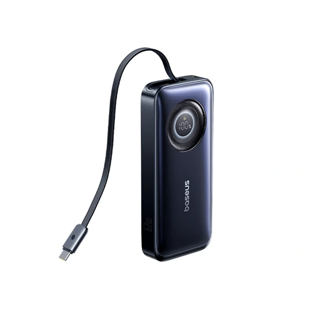 Powerbank Baseus EnerCore CR11 20000mAh 67W зі згортаємим кабелем USB-C Black (6932172691929)