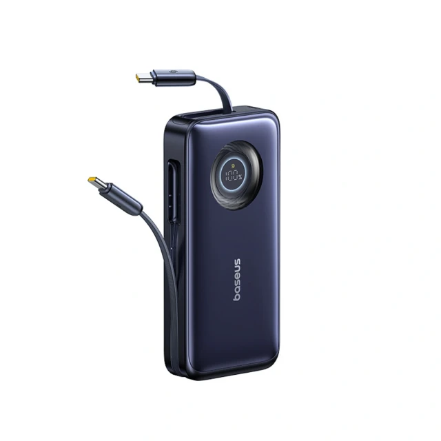 Powerbank Baseus EnerCore CR11 20000mAh 100W зі згортуваними кабелями USB-C Black (6932172691943)