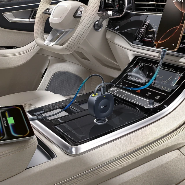 Автомобільний зарядний пристрій Baseus PrimeTrip VR2 30W з кабелем USB-C чорний (6932172692216)