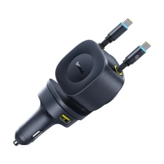 Автомобільний зарядний пристрій Baseus PrimeTrip VR2 Max 60W з кабелями USB-C чорний (6932172692223)