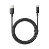 Кабель Baseus Silky 3A USB-A - USB-C 1m Black (6932172692612)