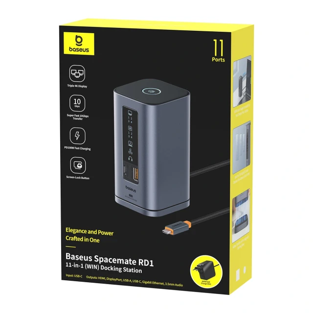 USB-хаб Baseus Spacemate RD1 11в1 USB-C (6932172693077)