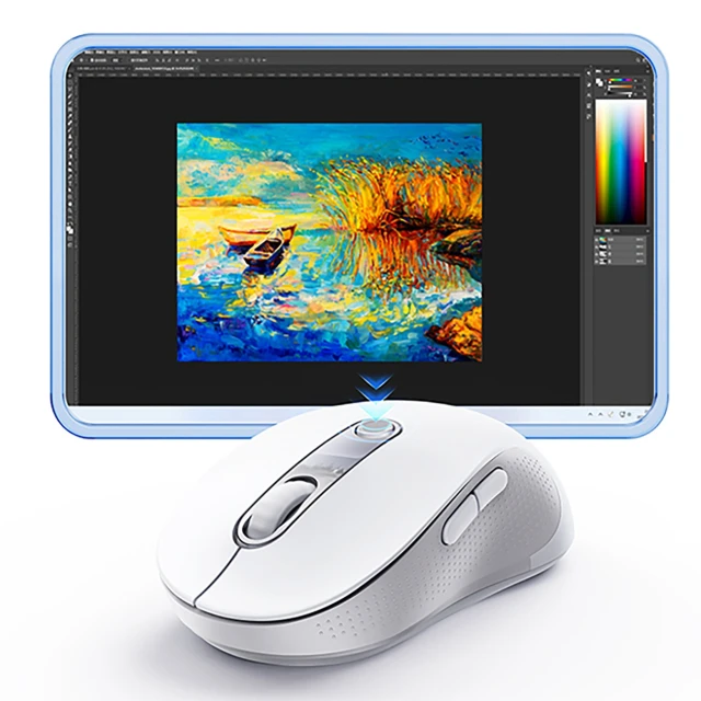 Бездротова миша Baseus F02 ергономічна USB 2.4GHz білий (B0203302)