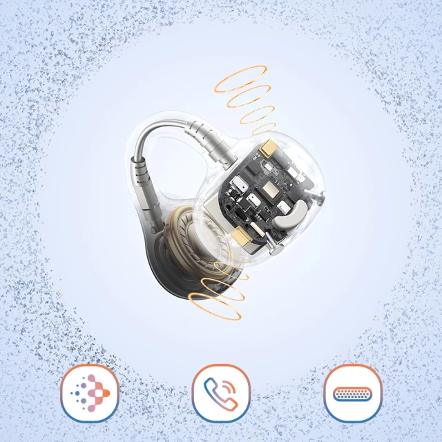 Навушники Baseus Bass BC1 OWS з кліпсою Black (6932172694432)