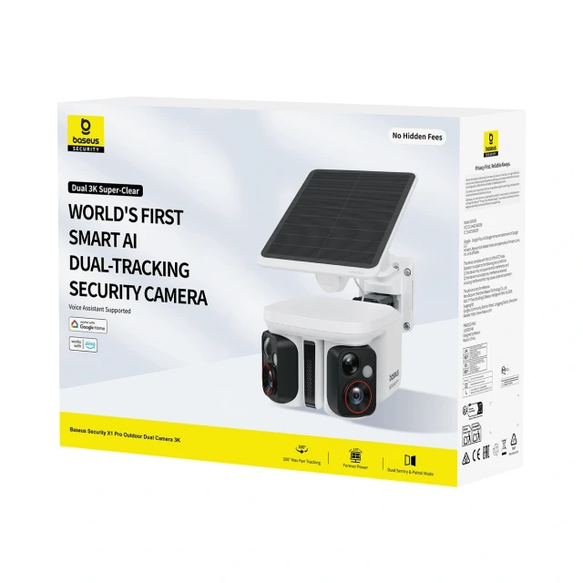 Зовнішня камера Baseus Security X1 Pro Dual Camera 3K White (6932172694814)