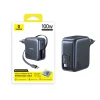 Мережевий зарядний пристрій Baseus EnerCore CJ11 100W USB-A/USB-C зі згортаємим кабелем USB-C Black (5932172695606)