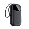 Powerbank Baseus EnerFill FC31 20000mAh 45W з дисплеєм з кабелями USB-C і Lightning Black (E0028D00)