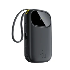 Powerbank Baseus EnerFill FC31 10000mAh 45W з кабелями USB-C і Lightning чорний (E0028C00)