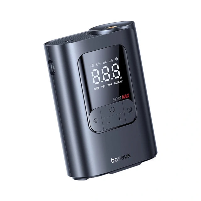 Бездротовий компресор Baseus GoTrip VA1 Super Mini з 3 насадками чорний (6932172695910)