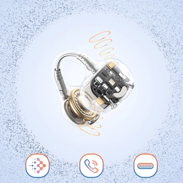 Навушники Baseus Bass BC1 OWS з кліпсою Рожевий (6932172695958)