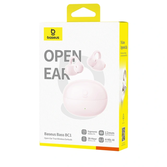 Навушники Baseus Bass BC1 OWS з кліпсою Рожевий (6932172695958)