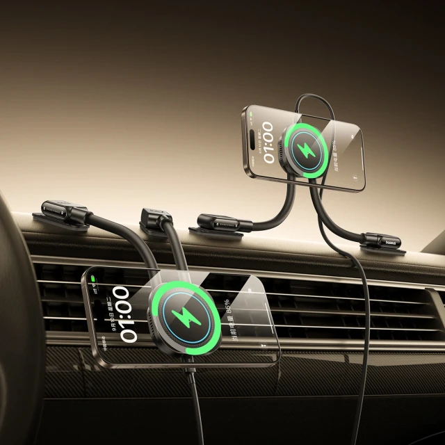 Автотримач Baseus PrimeTrip C03sPro на панель з бездротовою зарядкою Чорний (6932172696061)