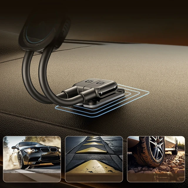 Автотримач Baseus PrimeTrip C03sPro на панель з бездротовою зарядкою Чорний (6932172696061)