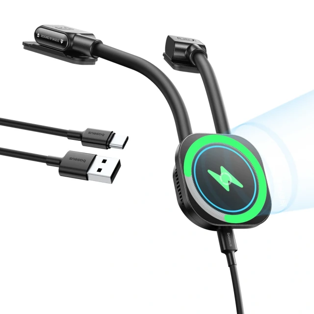 Автотримач Baseus PrimeTrip C03sPro на панель з бездротовою зарядкою Чорний (6932172696061)