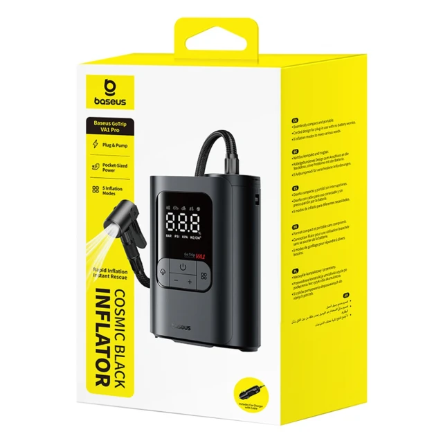 Автомобільний компресор Baseus GoTrip VA1 150 PSI 12V Dark Gray (6932172696078)