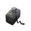 Адаптер подорожній Baseus EnerCore CG11 70W 6в1 зі згортаючим кабелем USB-C Black (6932172696474)