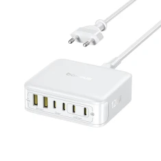 Зарядна станція Baseus EnerFill FH21 120W 4xUSB-C + 2xUSB-A White (6932172698324)