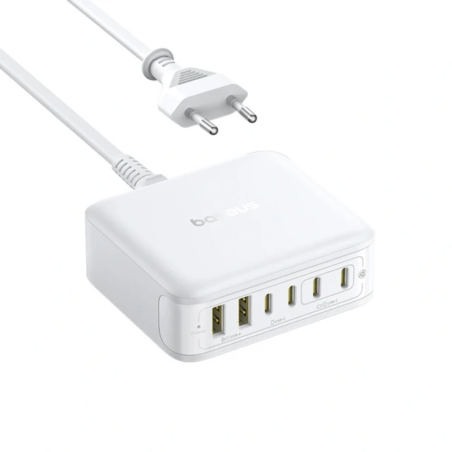 Зарядна станція Baseus EnerFill FH21 120W 4xUSB-C + 2xUSB-A White (6932172698324)