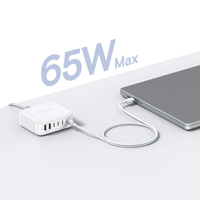Зарядна станція Baseus EnerFill FH21 120W 4xUSB-C + 2xUSB-A White (6932172698324)