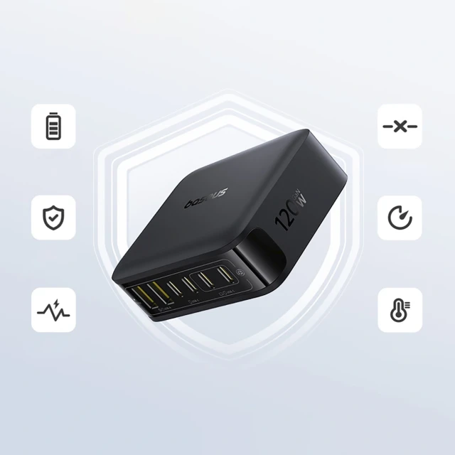 Зарядна станція Baseus EnerFill FH21 120W 4xUSB-C + 2xUSB-A Black (6932172698331)