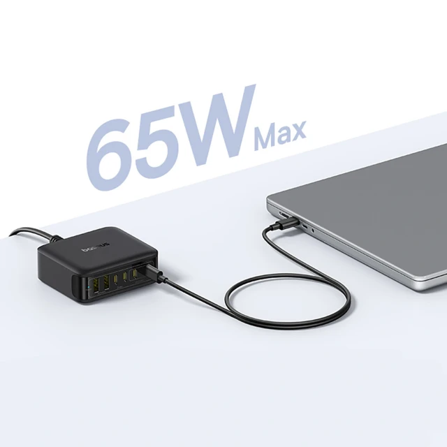 Зарядна станція Baseus EnerFill FH21 120W 4xUSB-C + 2xUSB-A Black (6932172698331)
