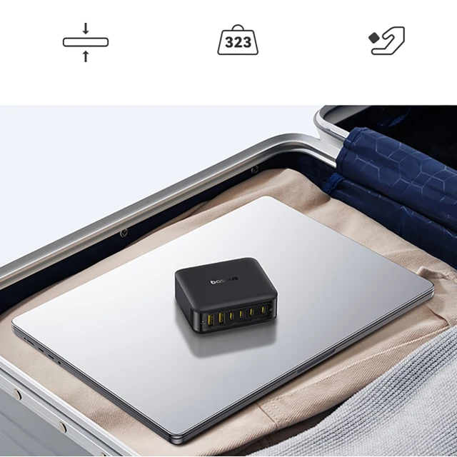 Зарядна станція Baseus EnerFill FH21 120W 4xUSB-C + 2xUSB-A Black (6932172698331)