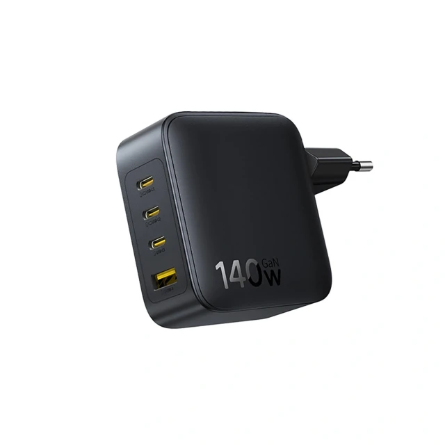 Мережевий зарядний пристрій Baseus EnerFill FH11 GaN 140W 3xUSB-A + 1xUSB-C чорний (6932172698812)
