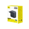 Мережевий зарядний пристрій Baseus EnerFill FH11 GaN 140W 3xUSB-A + 1xUSB-C чорний (6932172698812)