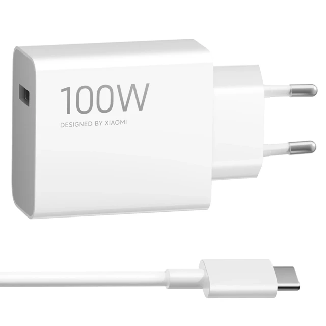 Мережевий зарядний пристрій Xiaomi MY-19-ER 100W 6.1A 1 x USB-A з кабелем USB-C White (6932554485337)