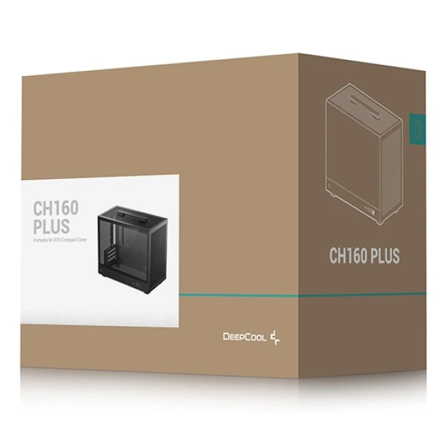 Корпус Deepcool CH160 Plus Mini-ITX без БЖ Black (6933412765356)