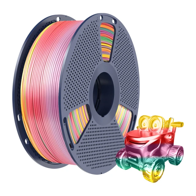 Филамент Sunlu PLA+ Silk 1.75mm 1kg Rainbow 01 (PLA+ Silk R 01)