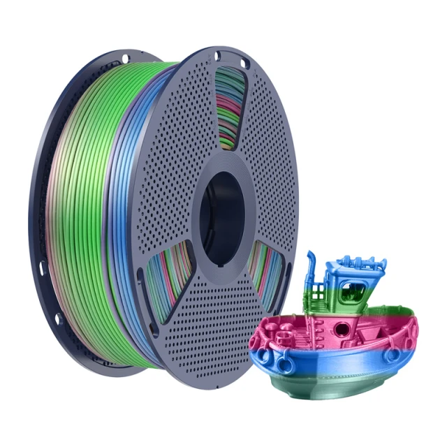 Філамент Sunlu PLA+ Silk 1.75mm 1kg Rainbow 06 (PLA+ Silk R 06)