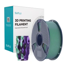 Філамент Sunlu PLA+ Silk Dual Color 1.75mm 1kg Green-Purple (PLA+ Silk DC G Pur)