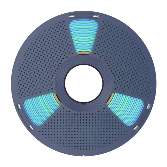 Філамент Sunlu PLA+ Silk Dual Color 1.75mm 1kg Blue-Green (PLA+ Silk DC Blu G)