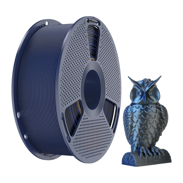 Філамент Sunlu PLA+ Silk Dual Color 1.75mm 1kg Black/Blue (PLA+ Silk DC B Blu)