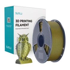 Філамент SUNLU PLA+ Silk Dual Color 1.75mm 1kg Black-Gold (PLA+ Silk DC B Go)
