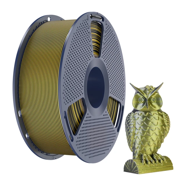 Філамент SUNLU PLA+ Silk Dual Color 1.75mm 1kg Black-Gold (PLA+ Silk DC B Go)