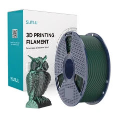 Філамент SUNLU PLA+ Silk Dual Color 1.75mm 1kg Black/Green (PLA+ Silk DC B G)