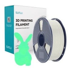 Філамент Sunlu PLA Glow In The Dark 1.75mm 1kg White Green (6933582315740)