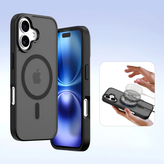 Чохол Dux Ducis Lawa для iPhone 16 Black with MagSafe (6934913004906)