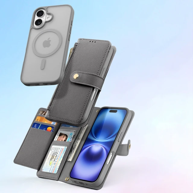 Чохол Dux Ducis Lawa для iPhone 16 Grey with MagSafe (6934913004913)