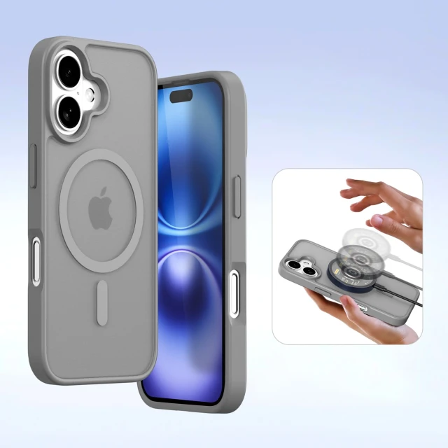 Чохол Dux Ducis Lawa для iPhone 16 Grey with MagSafe (6934913004913)