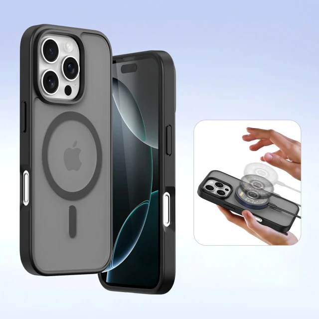 Чохол Dux Ducis Lawa для iPhone 16 Pro Max Black with MagSafe (6934913004999)