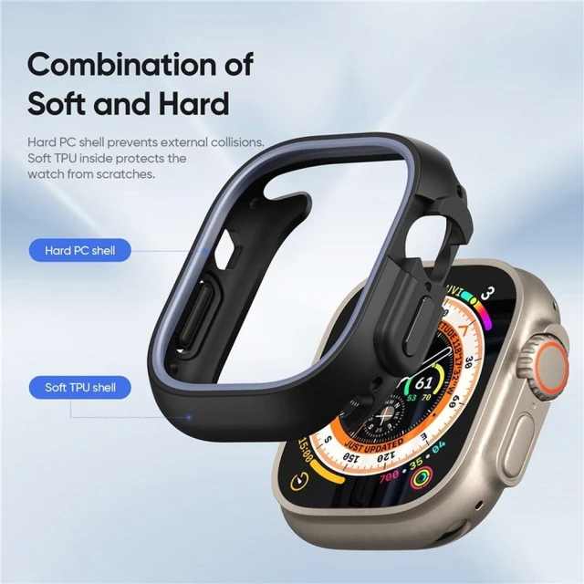 Чохол Dux Ducis Bamo для Apple Watch Ultra 3/2/1 49 mm Black Grey (6934913021286)