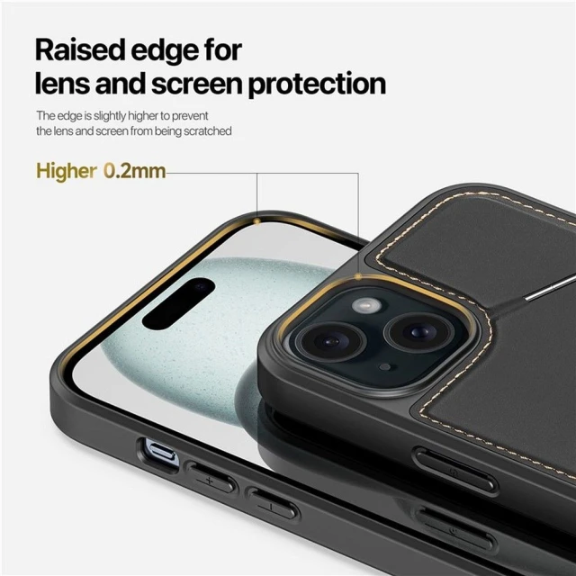 Чохол Dux Ducis Rafi II Mag для iPhone 15 Plus Black with MagSafe (6934913021385)