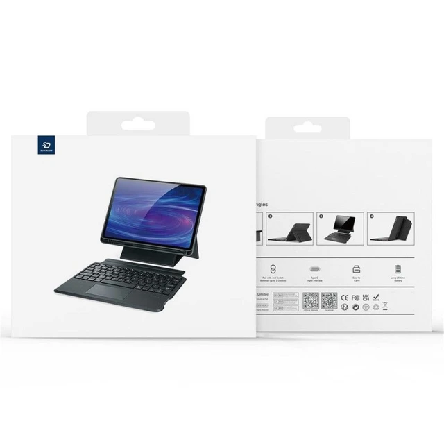 Чохол Dux Ducis DK з бездротовою клавіатурою для Samsung Galaxy Tab S9/S9 FE/S10 FE Black (6934913023174)