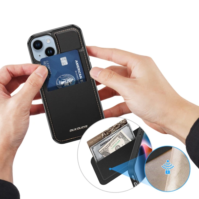 Чохол Dux Ducis Rafi Mag RFID Blocking для iPhone 14 Plus Black with MagSafe (6934913027257)